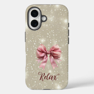 Pink Bow with Relax iPhone / iPad case