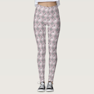 Pink Bowling Ball Pattern Custom Colour Leggings