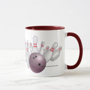 Pink Bowling Ball Personalised Party Mug
