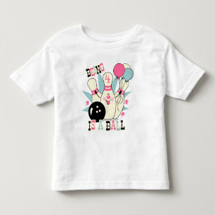 Pink Bowling Pin Birthday Toddler T-Shirt