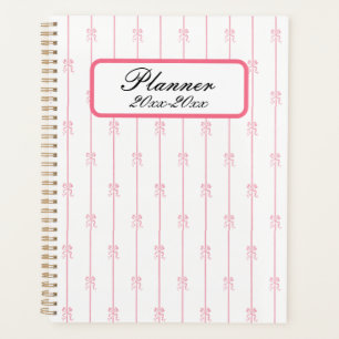 Pink Bows and Stripes Planner