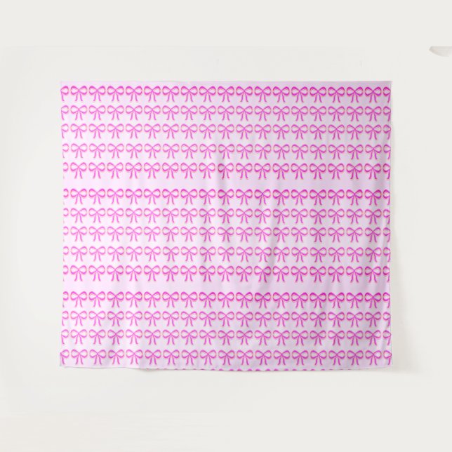 Pink Bows Extra Large Tapestry 88" x 104" (Front (Horizontal))