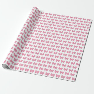 pink bows girly gift wrapping paper