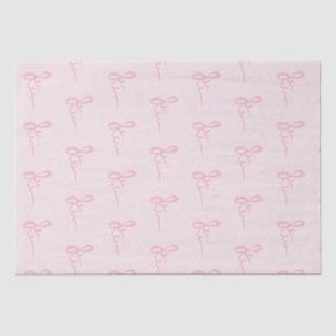 Pink bows pattern baby girl shower tissue paper