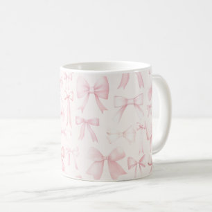 pink bows pattern coffee mug