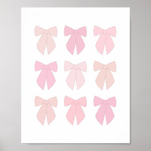 Pink Bows Poster