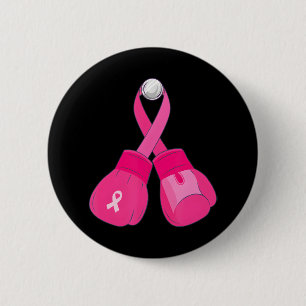 Pink Boxing Gloves Breast Cancer Awareness Cute 6 Cm Round Badge