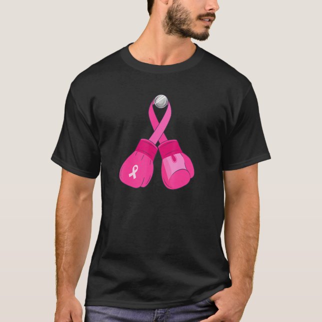 Pink Boxing Gloves Breast Cancer Awareness Cute Fi T-Shirt (Front)