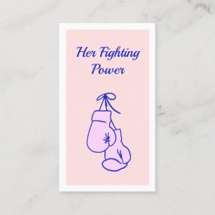 Pink Boxing Gloves Calling Card