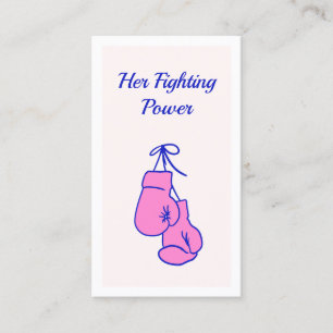 Pink Boxing Gloves Calling Card