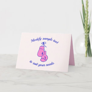 Pink Boxing Gloves Card