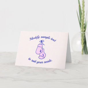 Pink Boxing Gloves Card