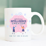 Pink brain illustration Artificial Intelligence  Coffee Mug<br><div class="desc">Cute pink brain illustration design for A.I fans. Customise it with your own text.
This item is a part of the "Artificial Intelligence" collection.</div>