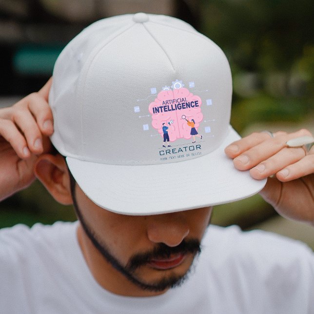 Pink brain illustration Artificial Intelligence  Trucker Hat (Creator Uploaded)