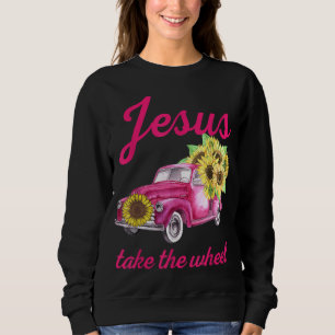 Pink Breast Cancer Awareness Truck Jesus Take The Sweatshirt