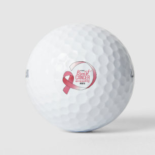 Pink Breast Cancer Ribbon Drawing BCA Month Golf Balls