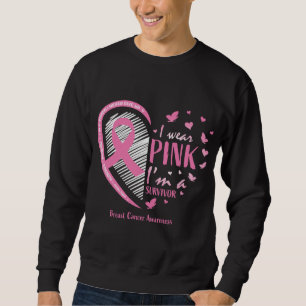 Pink Breast Cancer Survivor Gifts Women Mum Cancer Sweatshirt