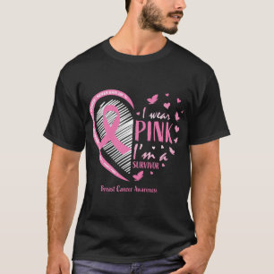 Pink Breast Cancer Survivor Gifts Women Mum Cancer T-Shirt