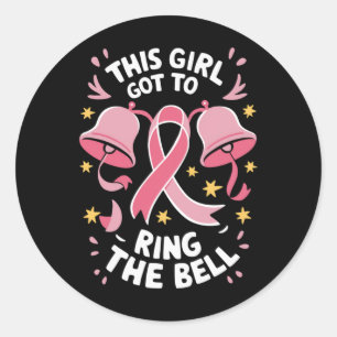 Pink Breast Cancer Survivor This Girl Got To Ring Classic Round Sticker