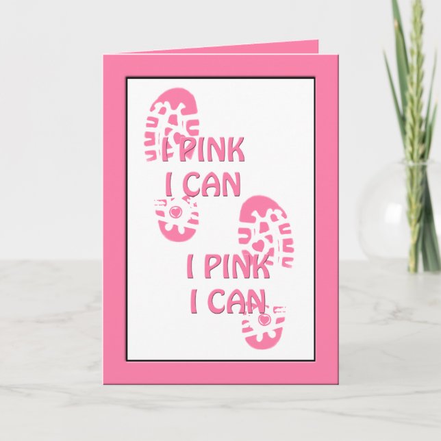 Pink Breast Cancer Walk I Pink I Can Greeting Card (Front)