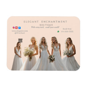 Pink Bridal Bliss Celebrate Love Happiness Wedding Magnet