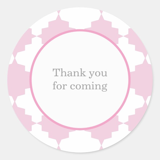 Pink Bridal Shower Favour Labels (Front)