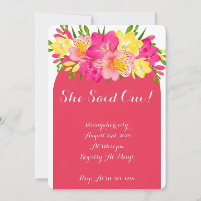 PINK BRIDAL SHOWER INVITATION (Front)