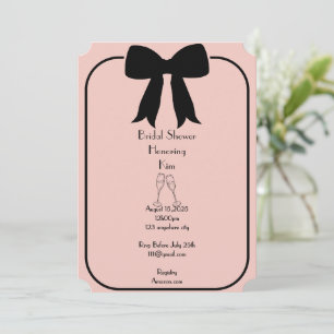 pink bridal shower invitation