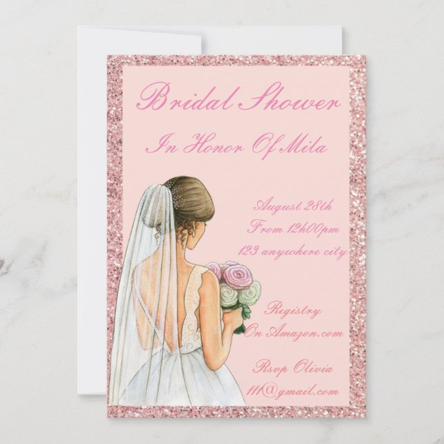 PINK BRIDAL SHOWER INVITATION (Front)