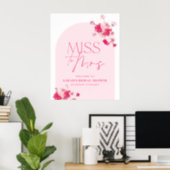 Pink Bridal Shower Miss To Mrs Welcome Sign Floral (Home Office)