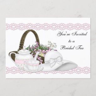 Pink Bridal Tea Invitation