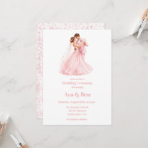 Pink Bride & Groom Dancing Wedding Ceremony