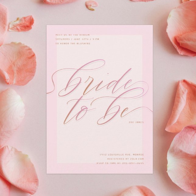 Pink Bride to Be | Modern Script Bridal Shower Invitation (Creator Uploaded)