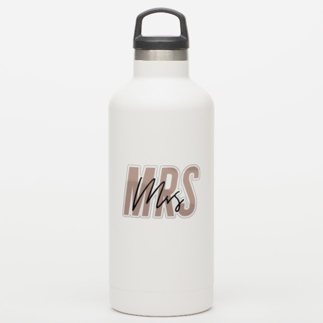 Pink Bride to Be Mrs Vinyl Cut Out Drink Bottle (Waterbottle)