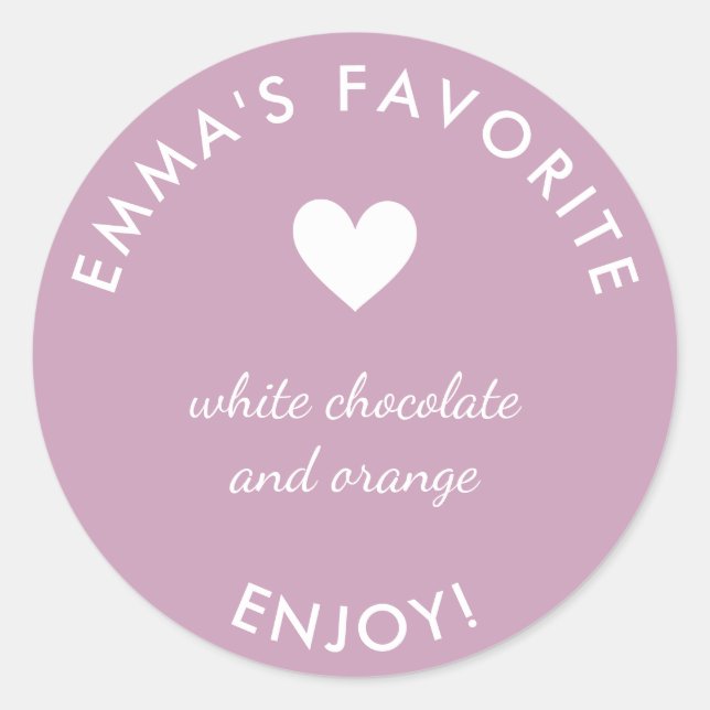 Pink Bride's favourite wedding favour sticker (Front)