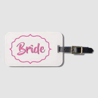 Pink Bride's Luggage Tag
