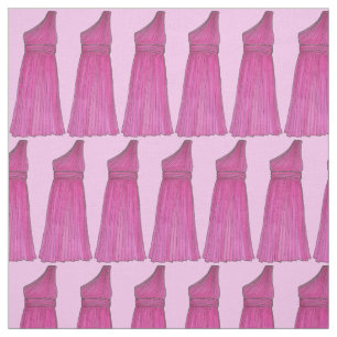 Pink Bridesmaid Dress Wedding Bridal Party Gown Fabric