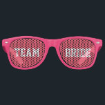 Pink Bridesmaid Team Bride Retro Sunglasses<br><div class="desc">These cute pink sunglasses are perfect for the bridesmaids to wear on the bride's wedding day in fun photos at the reception or while getting ready,  or at the bridal shower or bachelorette party (also look for the matching white bride sunglasses in our shop!).</div>