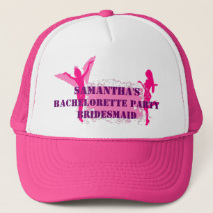 Pink bridesmid bachelorette party trucker hat