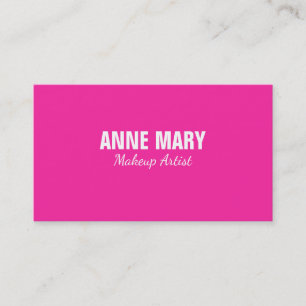 Pink Bright Makeup Artist Beauty Hair Salon Custom Business Card