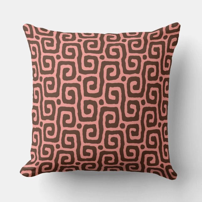 pink &brown Abstract pattern Cushion (Front)