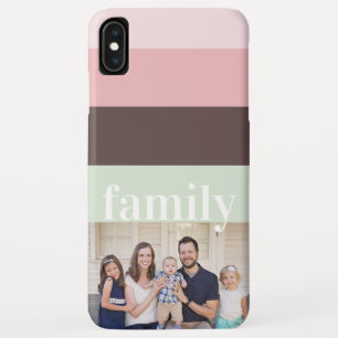 Pink Brown and Green Family Photo iPhone XS Max Case