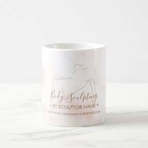 Pink Brown Body sculpting contouring spa Coffee Mug