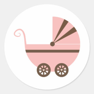 Pink & Brown Buggy Stickers