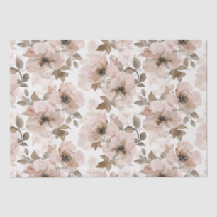 Pink Brown Cowgirl Southwestern Floral Tissue Paper