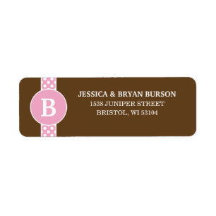Pink/Brown Dainty Dots Custom Monogrammed Family