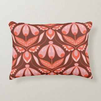 pink brown decorative cushion