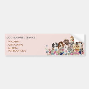 Pink Brown Dog Branding Bumper Sticker