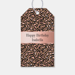 Pink Brown Leopard Gift Tags
