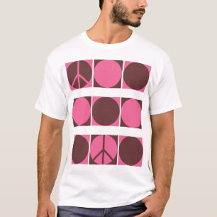 Pink & Brown Peace Dots T-Shirt